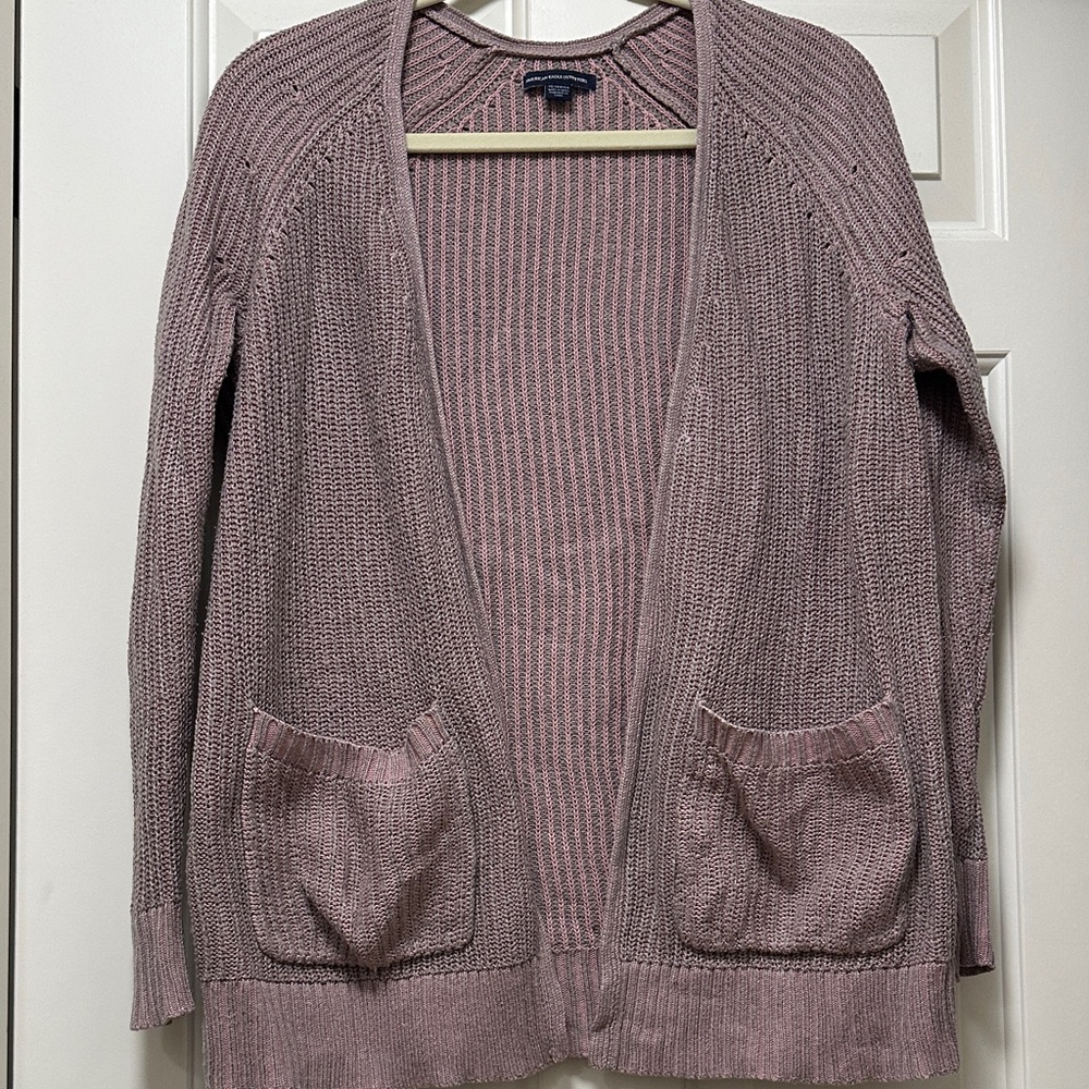 Women's Pink/purple Cardigan Sweater American Eagle xs